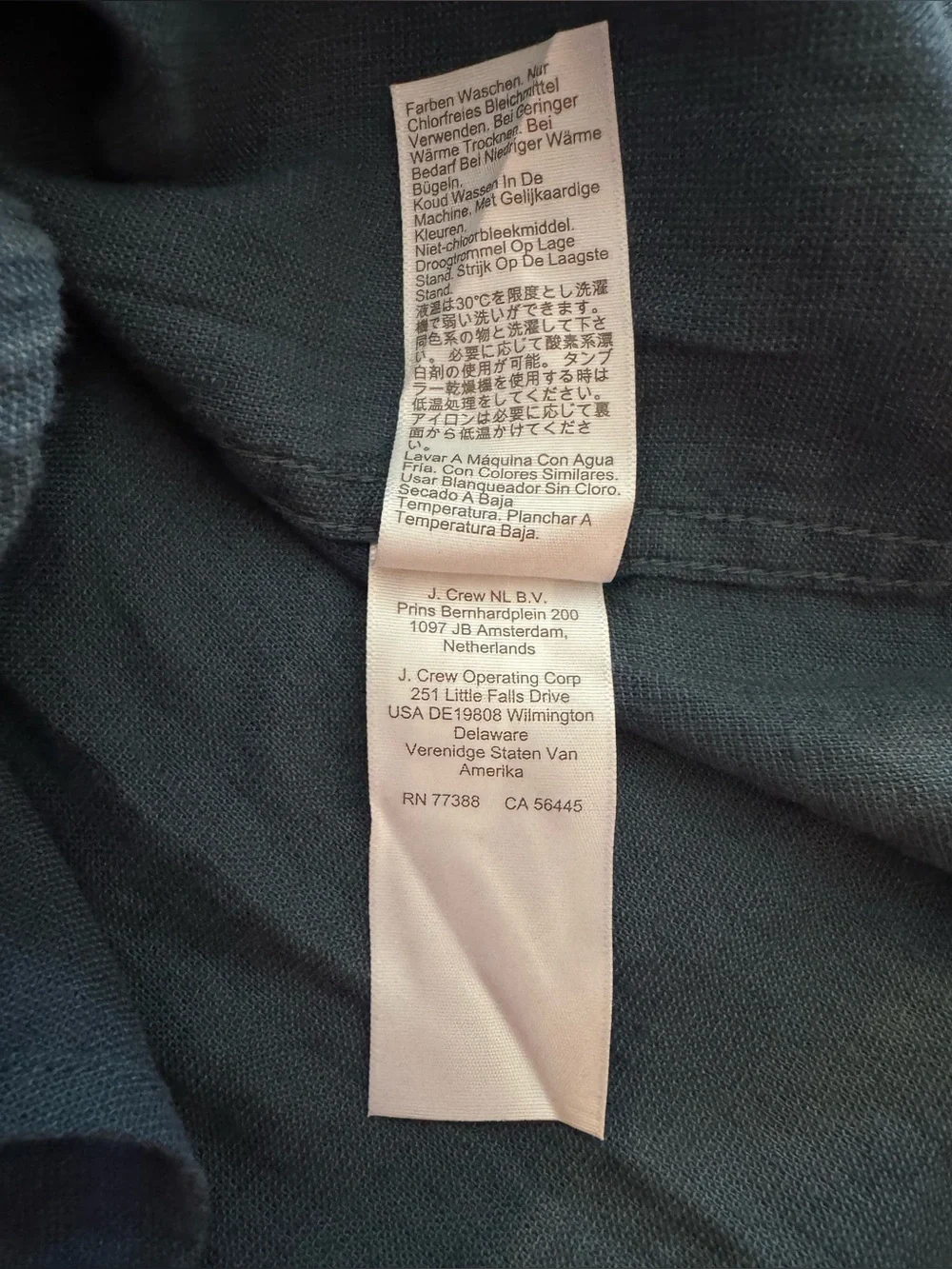 J.Crew Men's 80%Linen/20%Cotton Long Sleeve Shirt